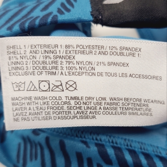 Brooks | Women's Blue and Black Printed Sports Bra (Size XL) - Picture 6 of 11